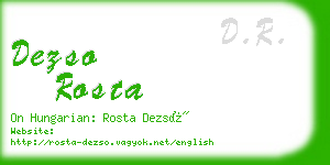 dezso rosta business card